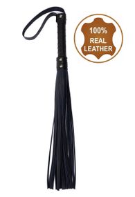 Флогер з натуральної шкіри Flirty Hard Leather - Dark Blue, BG-00003 Sex Aura