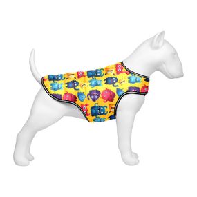 Курточка-накидка для собак WAUDOG Clothes, малюнок "Мохнаті монстри", M, А 37 см, B 52-62 см, С 36-47 см