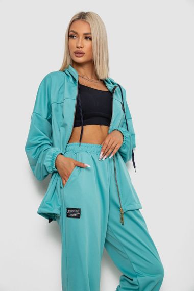 Спортивный костюм женский, цвет бирюзовый, 238R114-1 | Зображення 2