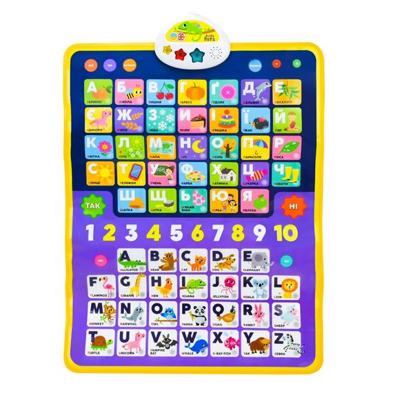 Детский обучающий плакат "Азбука 2 в 1" KH07/003 украинский язык