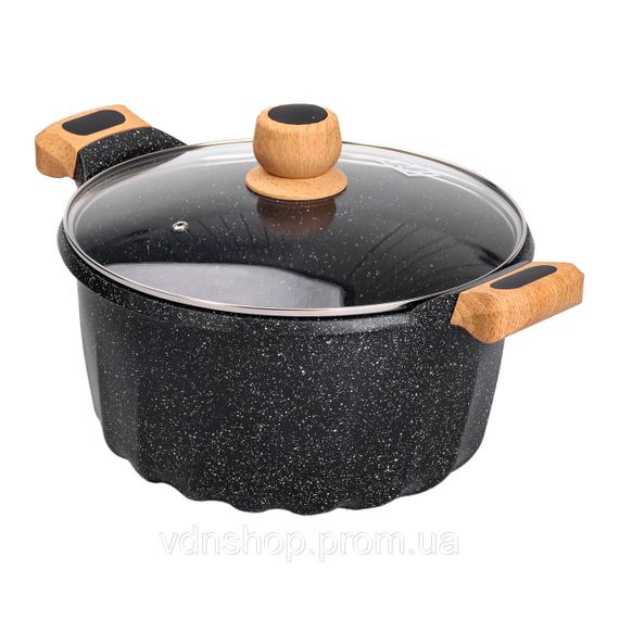 Велика алюмінієва каструля з кришкою, діаметр 28 см, з антипригарним покриттям, 8 літрів HP-4-434B | Зображення 3