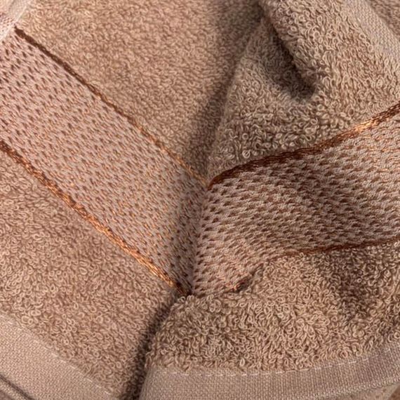 Рушник махровий SoundSleep Rossa 40х70 400 г темно-бежевий (2800004734042) | Зображення 1