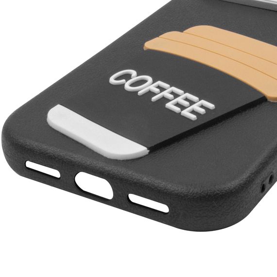 Чохол TPU Leather Toys для Apple iPhone 15 Pro (6.1") Coffee / Black | Зображення 4