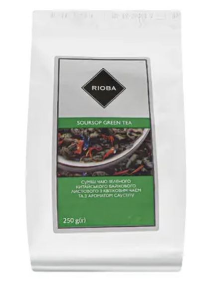 Чай Rioba Soursop суміш зеленого та квіткового чаю 250г