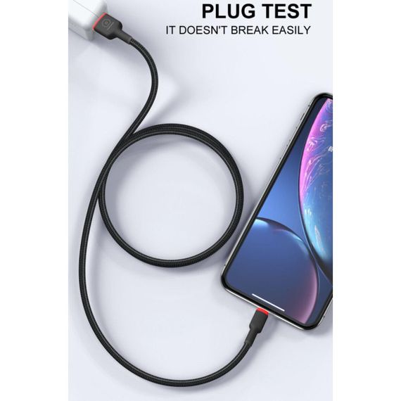 Кабель WUW-X203 USB Micro 2,4A 1m black | Зображення 2