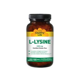 Амінокислота Лізін Country Life L-Lysine 1000 mg 100 Tabs