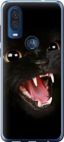 Чехол на Motorola One Vision Чёрная кошка "932u-1782-17620"