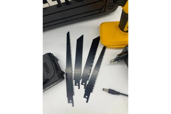 Портативная аккумуляторная сабельная пила лобзик 48V 2АКБ YELLOW | Зображення 5