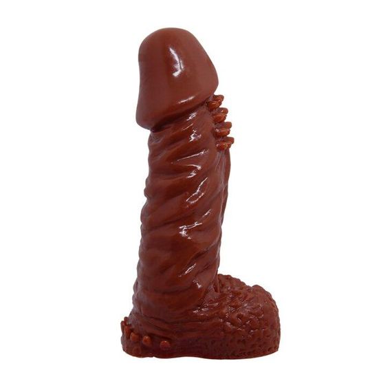 Насадка-презерватив BI-016009-0902S ( коричнева ) Sex Aura | Зображення 3