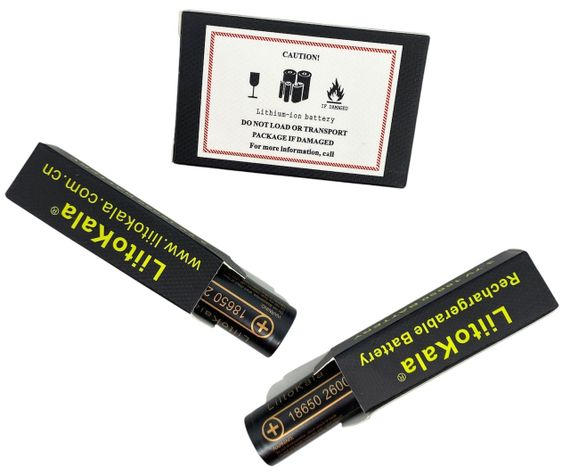 Акумулятор 2600 mAh чесна реальна ємність комплект 2 штуки 18650 3.7 V батарея літій-іонна Li-Ion | Зображення 2