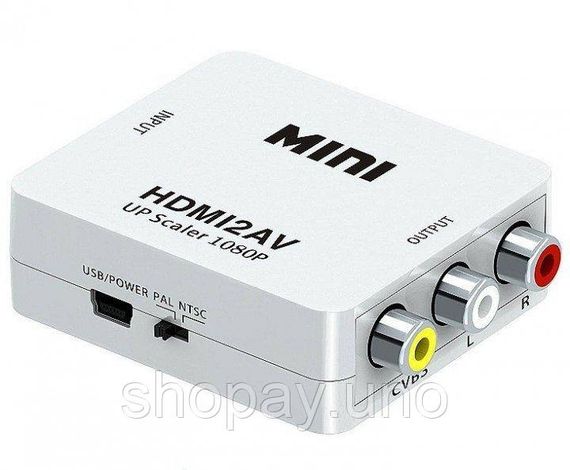 Конвертер HDMI to AV (RCA) Donli av 001 відео та звук (4273) | Зображення 1