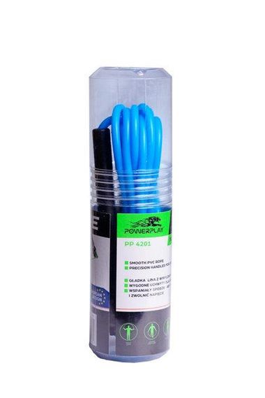 Скакалка PowerPlay 4201 Basic Jump Rope Синя (2,8m.) | Зображення 1