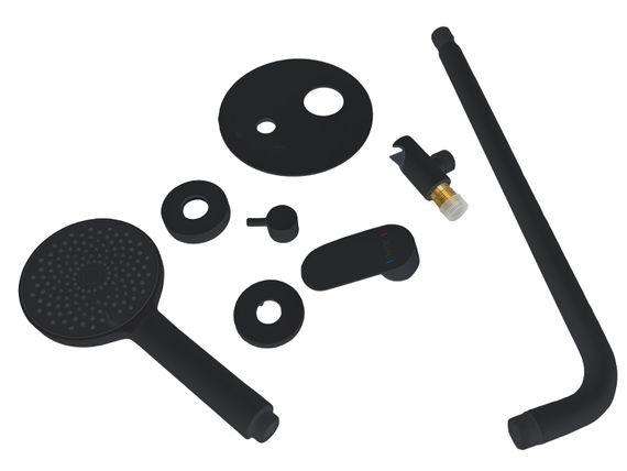 Душова система AIM прихованого монтажу чорний матовий DG203-1 (matte black) | Зображення 9