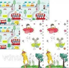 Дитячий двосторонній термо килимок в сумці