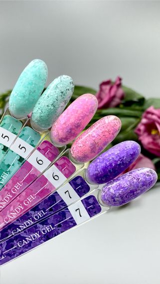 Гель для дизайну нігтів Crooz Candy Gel 06 (рожевий) 5мл | Зображення 5