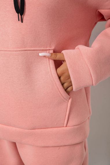 Спортивный костюм женский на флисе, цвет персиковый, 238R5726 | Зображення 4