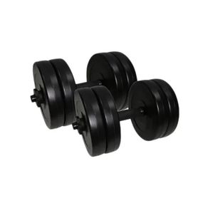 Гантелі складальні композитні в пластиковій оболонці Rock Pro 2 шт по 11 кг NE-PL-G-011-2