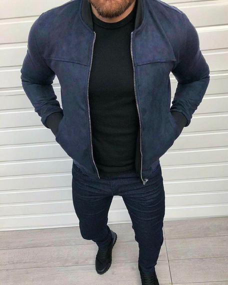 Бомбер замшевий графіт S | Зображення 7