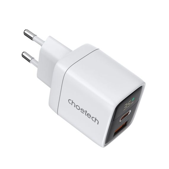Мережевий зарядний пристрій Choetech PD6052-EU-WH, USB-A/USB-С | Зображення 1