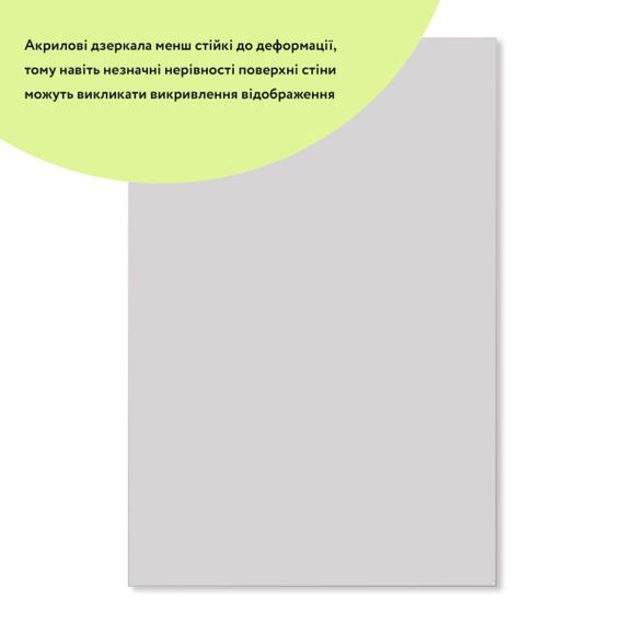 Дзеркало акрилове самоклеюче 400*600мм*2мм SW-00001524 | Зображення 1