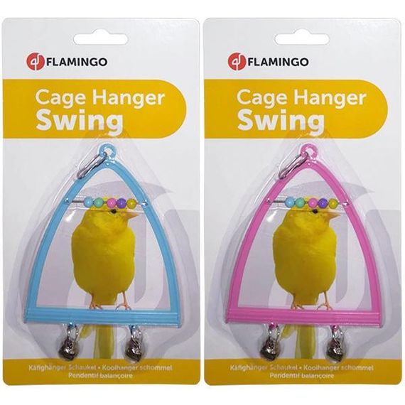 Flamingo Swing+Abacus+Bell фламинго качели с колокольчиком и счетами игрушка для птиц
