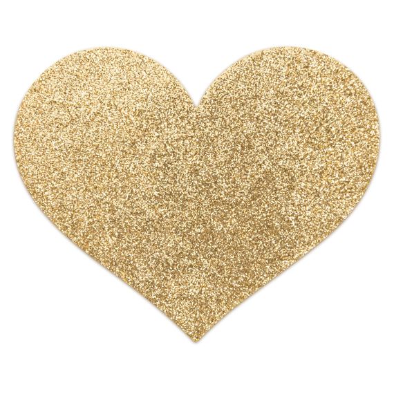 Пестіс - стикини Bijoux Indiscrets - Flash Heart Gold, наклейки на соски, One size | Зображення 1