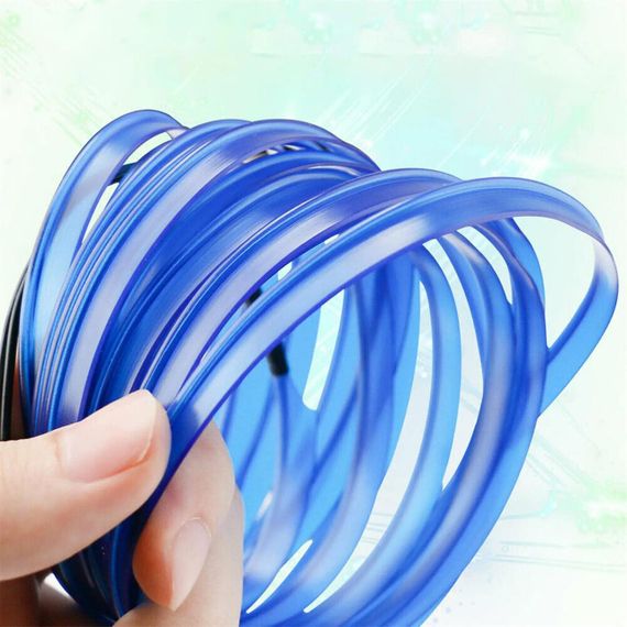 Гнучка світлодіодна стрічка для авто 3м, від USB, Синя / Неонова підсвітка для салону автомобіля | Зображення 6