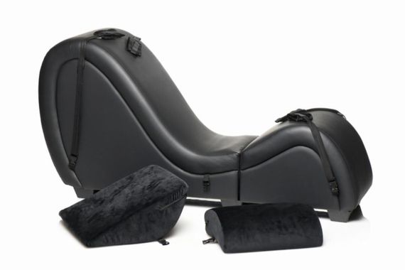 Секс-кресло с подушками Master Series Kinky Sex Lounge with Cushions - Black, Черный | Зображення 5