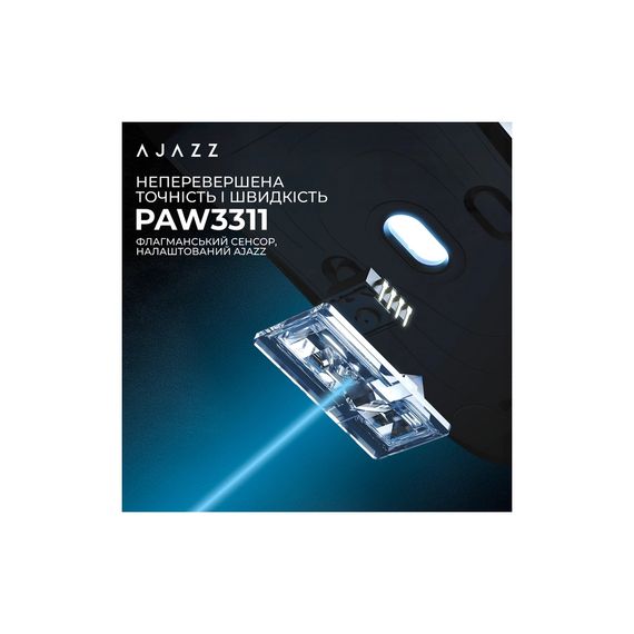 Мишка Ajazz AJ139 V2 MC Wireless/Bluetooth/USB Black (AJ139-V2-MC-B) | Зображення 7