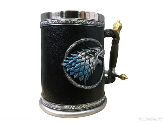 Кружка Чашка Бокал Игра Престолов Winter is Coming Stark Targaryen 3D Дом Старк | Зображення 4
