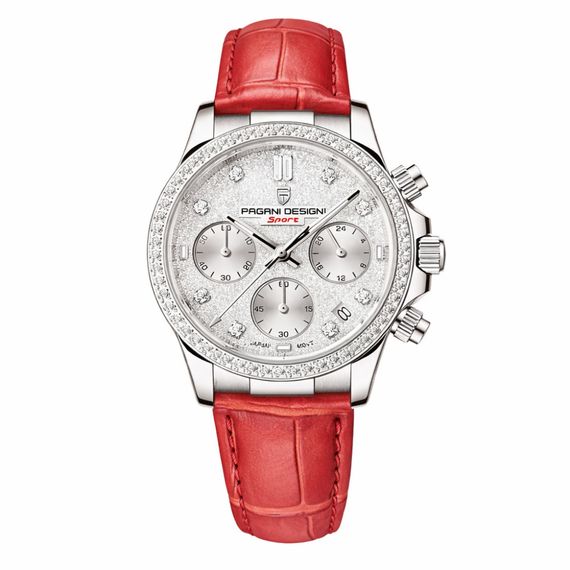Жіночий годинник Pagani Design PD-1730 Silver-Red