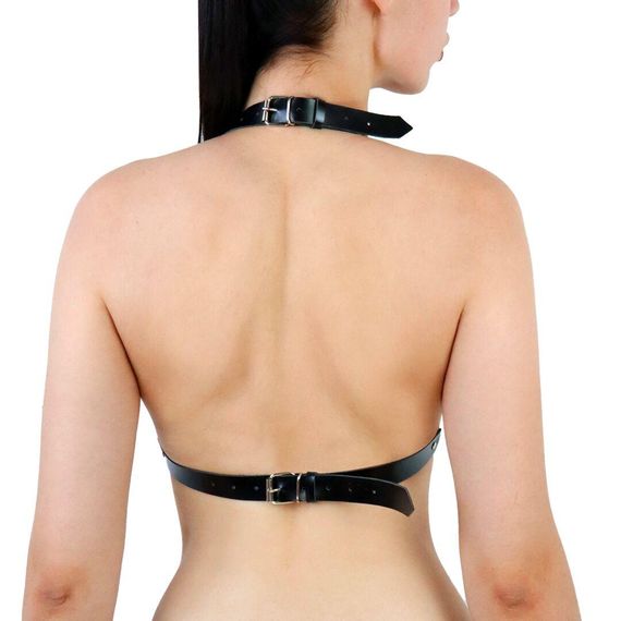 Портупея жіноча з шипами Art of Sex - Demia Leather harness, Чорна, XS-M | Зображення 1