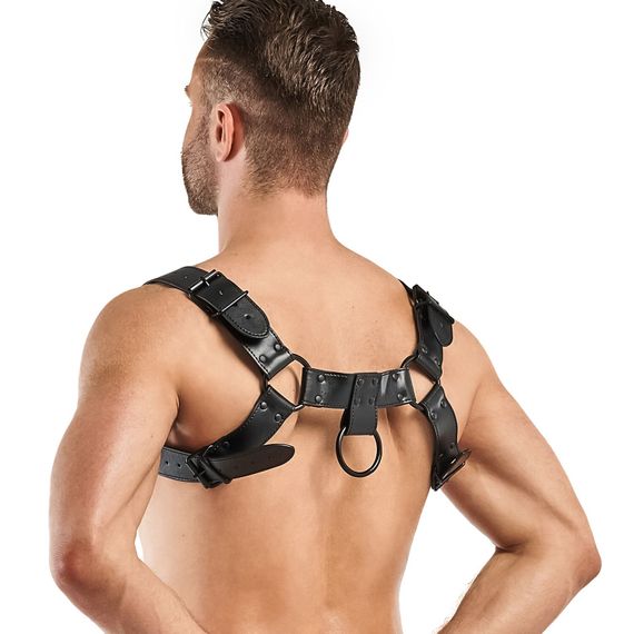 Портупея на плечі Bedroom Fantasies: Bruno Bondage Harness, чорна | Зображення 2