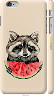 Чохол на iPhone 6s Plus Єнотик з кавуном "4605c-91-2448"