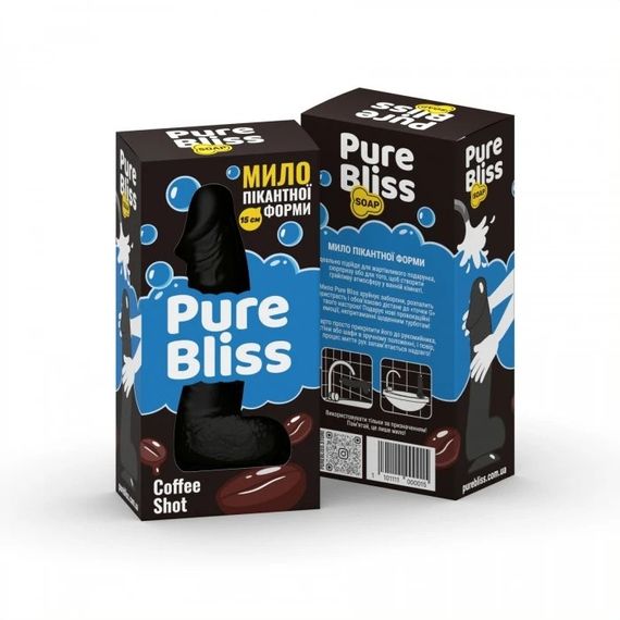 Мыло в форме пениса Pure Bliss Coffee Shot с ароматом кофе, черное, 15 см Sex Aura | Зображення 1