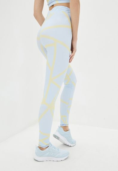 Спортивные леггинсы 4Profi с принтом "Геометрия" голубой/желтый размер XS бифлекс 18590 | Зображення 1