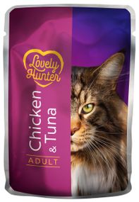 Корм Lovely Hunter Adult with Chicken and Tuna влажный с курицей и тунцом для взрослых котов 85 гр