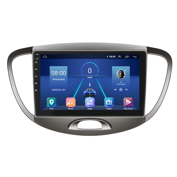 Штатна магнітола Lesko для авто Hyundai i10 (2007-2019 г.) 9" 4+32 4G+CarPlay Wi-Fi GPS Premium Android