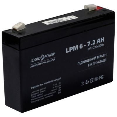 Батарея к ИБП LogicPower LPM 6В 7.2 Ач (3859) (3859) | Зображення 3
