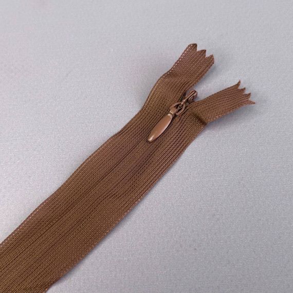 Блискавка потайна 50 см - Карамельно-коричневий (#858)