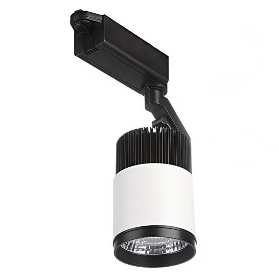 Светильник трековый поворотный LED 405/20W CW COB WH/BK | Зображення 5