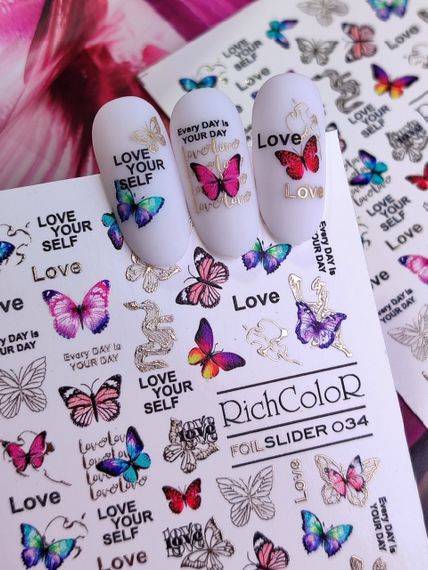Фольгований слайдер RichColor 034 на водяній основі (6.5x9.5см) | Зображення 3