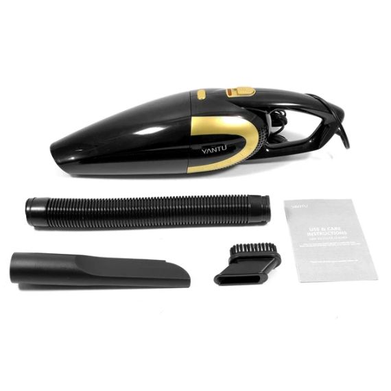 Автомобільний пилосос YANTU E03 Black + Gold 80 Вт НЕРА фільтр | Зображення 4