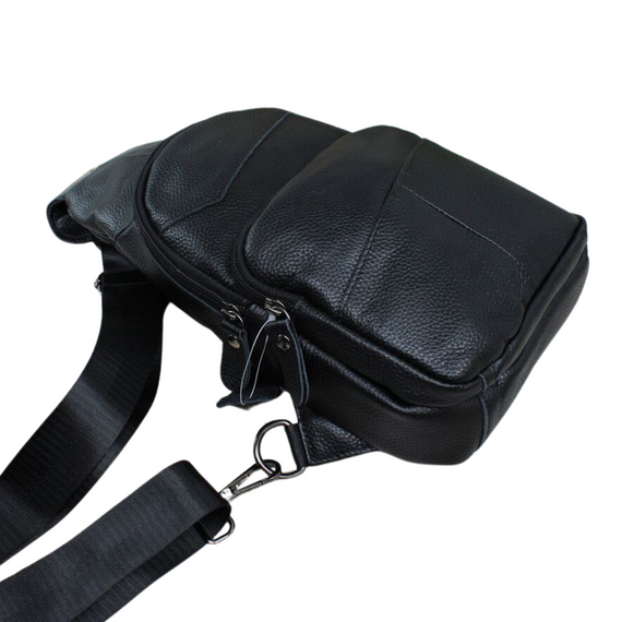 Сумка через плече чоловіча з натуральної шкіри. Джокер чоловічий. Чоловічий слінг з натуральної шкіри | Зображення 1