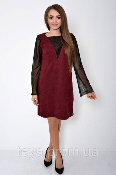 Плаття жіноче колір бордовий розмір 38 FA_001556