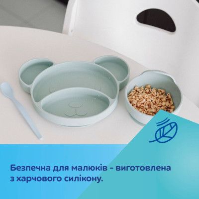 Тарелка детская Canpol babies силиконовая на присоске - кремовая (51/400_creme) | Зображення 4