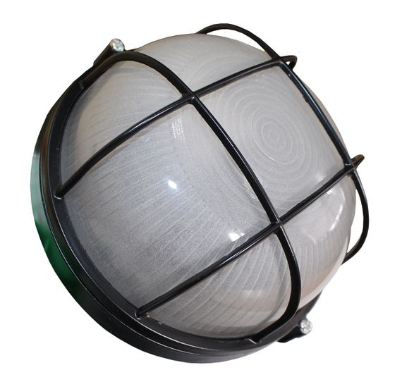 Світильник НПП1302 60W E27 IP65 коло чорний з решіткою Ny95001181 | Зображення 1