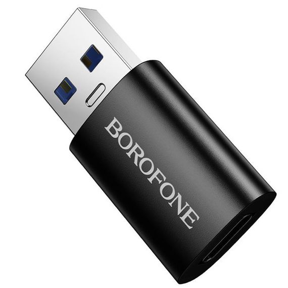 Перехідник Borofone BV26B USB Male to Type-C Female USB3.0 Black | Зображення 3