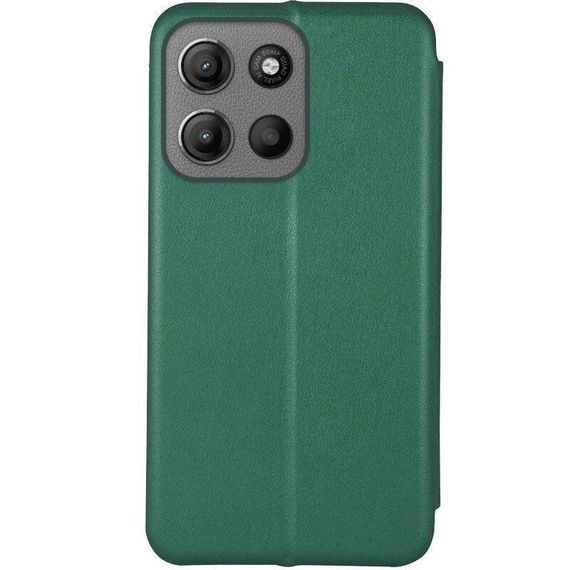 Кожаный чехол-книжка Classy для Motorola Moto G15 4G Зеленый | Зображення 1