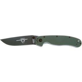 Нож Ontario Knife RAT II AUS-8 OD Green, Black Blade (ON8861OD)